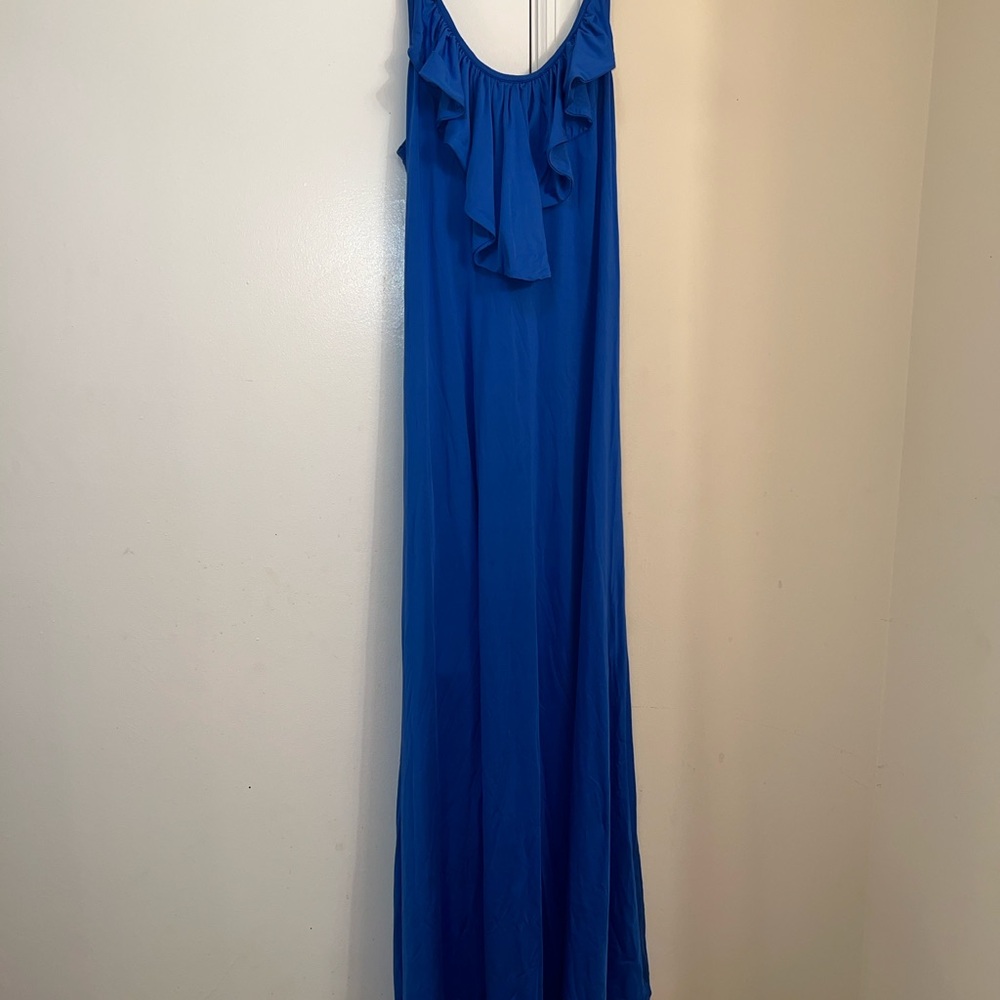 VENUS Royal Blue Maxi Dress with Ruffle